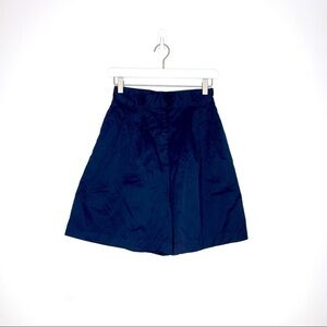 Vintage 80s Stephanie by Suzelle High Waisted Pleated Shorts in Navy Blue
